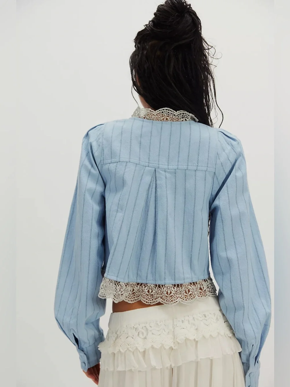 Free People Bali Jude Top in Chambray